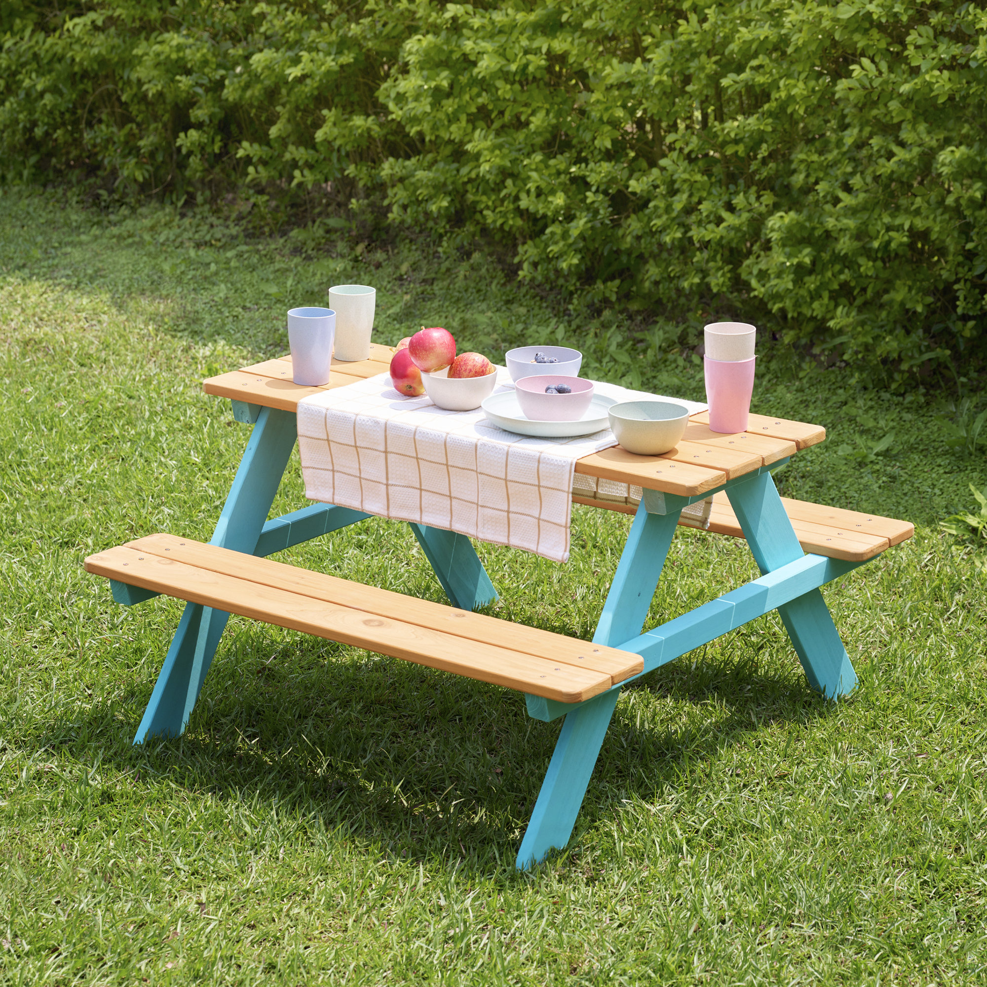 Kids outdoor table and bench sale